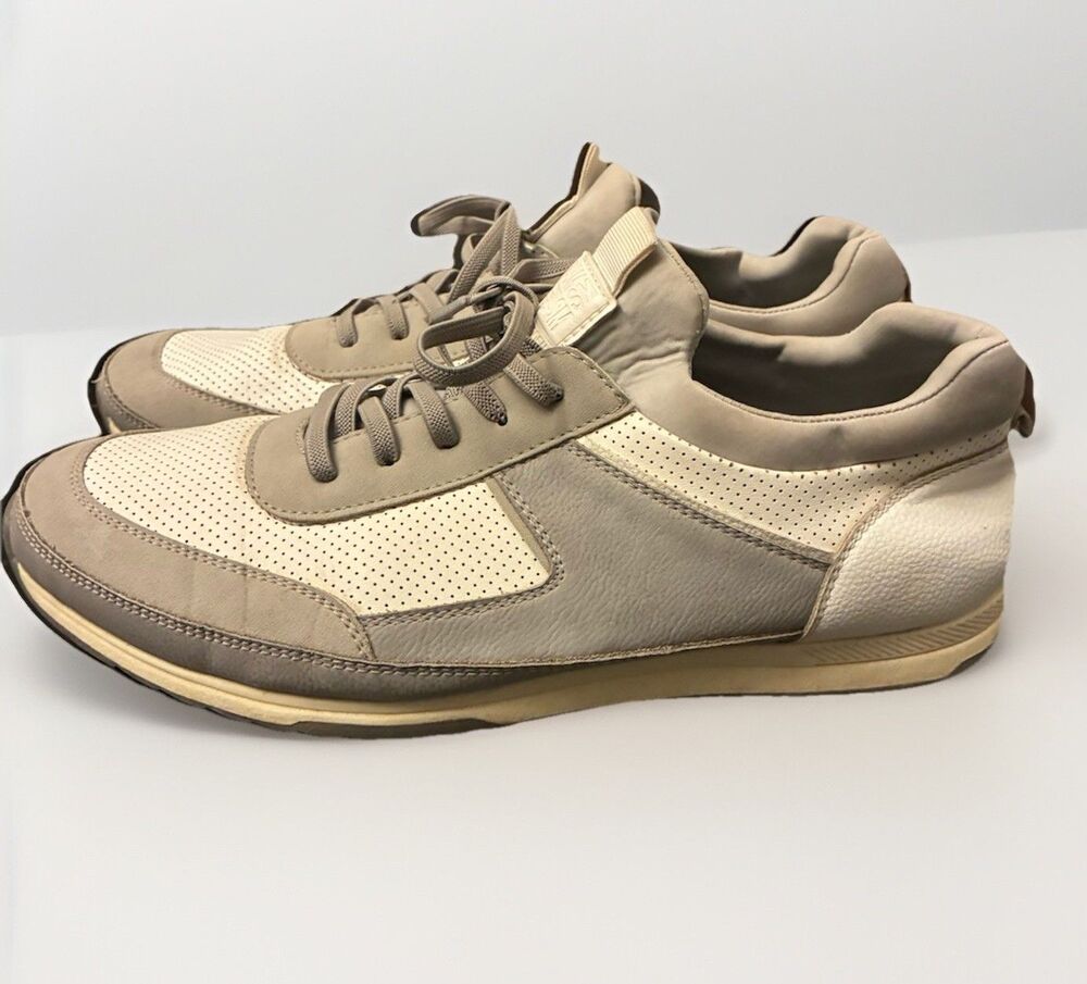 Steve Madden Men's Beige/Gray Low Top Lace Up Athletic Sneakers Size‎ 10